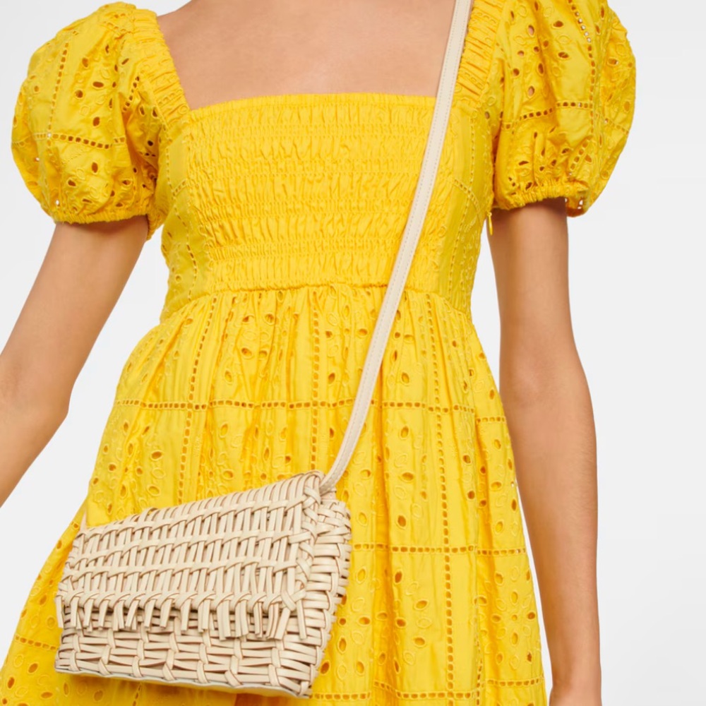 Staud Acute Woven Leather Crossbody Bag